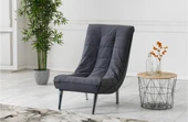 Meşe Home Smart Kılıflı Süngerli Metal Ayaklı Berjer Gri - 1