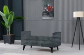 Meşe Home Toffet Bazalı Değiştirilebilir Kollu Süngerli Yüksek Plastik Ayaklı Puf - Bench - 1