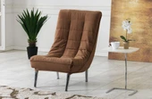 Meşe Home Smart Kılıflı Süngerli Metal Ayaklı Berjer Kahverengi - 1