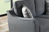 Meşe Home Plus Kılıflı Torba Yaylı Keten Kumaş Fonksiyonel Üçlü Kanepe Koltuk Gri - 3