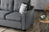 Meşe Home Plus Kılıflı Torba Yaylı Keten Kumaş Fonksiyonel Üçlü Kanepe Koltuk Gri - 4