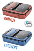 Vagonlife Lunch Box 1000 ML Tek Kat 3 Bölmeli Metal Kaşıklı Yeni Nesil Sefer Tası-FFLBOX10164 - 7