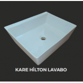 Kare Hilton Lavabo 54'lük Banyo Lavabo - 1