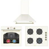 Simfer 9 Fonksiyon Retro Bej 3'lü Ankastre Set ( Fırın +  Ocak +  Davlumbaz) thumbnail 1