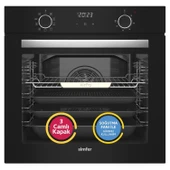 Simfer 10 Fonksiyon Airfry Siyah Dijital 3'lü Ankastre Set ( Fırın +  Ocak +  Davlumbaz) thumbnail 2