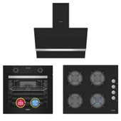 Simfer 10 Fonksiyon Airfry Siyah Dijital 3'lü Ankastre Set ( Fırın +  Ocak +  Davlumbaz) thumbnail 1