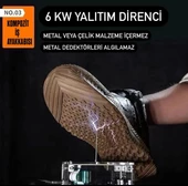 BAUWELT Kompozit Burun İş Güvenlik Ayakkabısı Delinmez Ortopedik Kaymaz Elektiriğe Dirençli Yanmaz Kumaş - 5