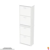 Modilayn UMAY' 2 Li Asma Antre Hol 52x 156 x 26 cm’ lik 4 Düşer Kapak 8 Raf Bölmeli Ayakkabılık - 6