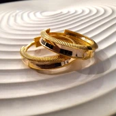 14 Ayar Altın Halka Küpe Sarı Ziynet Gold ZG2126 - 1