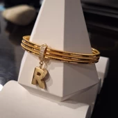 Charm Ajda R Harfi Altın Bilezik Ziynet Gold ZG2124 - 1