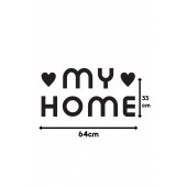 My Home Yazısı Duvar Ahşap Dekor - 3