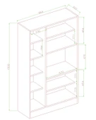 AYMOBSAN RİVA 5 KAPAKLI ÇOK AMAÇLI DOLAP MUTFAK&BANYO DOLABI,KİLER BEYAZ - 4