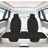 Bod Keten Terletmez Oto Koltuk Minderi Seti Koltuk Koruma Kılıfı Yalı Serisi Ön Arka Set Siyah thumbnail 9