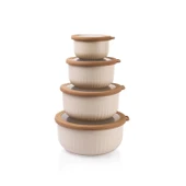 Schafer Ashley 4 lü Yuvarlak Saklama Kabı-Krem - 2