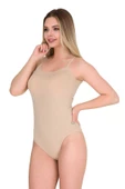 6 lı Paket Berrak Bayan İp Askılı Çıtçıtlı Body 2081 - 1