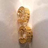 14 Ayar Altın Halka Küpe Sarı Ziynet Gold ZG2139 - 3