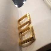 14 Ayar Altın Kare Küpe Sarı Ziynet Gold ZG2133 - 3