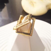 14 Ayar Altın Kare Küpe Sarı Ziynet Gold ZG2133 - 2