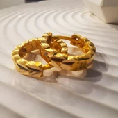 14 Ayar Altın Halka Küpe Sarı Ziynet Gold ZG2134 - 1