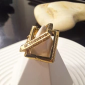 14 Ayar Altın Kare Küpe Sarı Ziynet Gold ZG2133 - 1