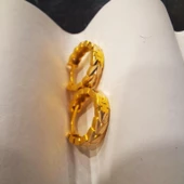 14 Ayar Altın Halka Küpe Sarı Ziynet Gold ZG2134 - 3
