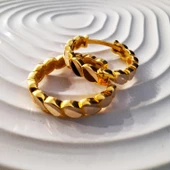 14 Ayar Altın Halka Küpe Sarı Ziynet Gold ZG2135 - 1