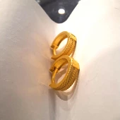 14 Ayar Altın Halka Küpe Sarı Ziynet Gold ZG2137 - 3