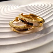14 Ayar Altın Halka Küpe Sarı Ziynet Gold ZG2141 - 1