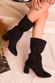 Feles Büzgülü Boğaz Lastikli Kadın Bot Çizme thumbnail 38