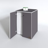 Kenzlife bulaşık&çamaşır&kurutma makinesi dolabı kapaklı nurten gri 90X70X60 banyo ofis - 2