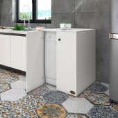 Kenzlife bulaşık&çamaşır&kurutma makinesi dolabı kapaklı nurten byz 90*70*60 banyo ofis - 1