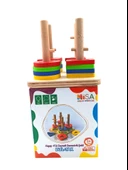 Küçük Eller Büyük Keşifler! 17 Parçalı Ahşap Geçmeli Geometrik BulTak 13x13x11cm. - 2