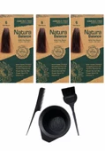 NATURA BALANCE SAÇ BOYASI 6 KOYU KUMRAL 3 ADET+SAÇ BOYAMA SETİ - 1