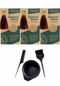 NATURA BALANCE SAÇ BOYASI 7.43 KUMRAL BAKIR 3 ADET+SAÇ BOYAMA SETİ - 1