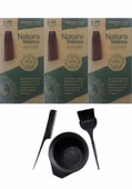 NATURA BALANCE SAÇ BOYASI 6.66 VİŞNE KIZILI 3 ADET+SAÇ BOYAMA SETİ - 1