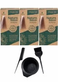 NATURA BALANCE SAÇ BOYASI 8 AÇIK KUMRAL 3 ADET+SAÇ BOYAMA SETİ - 1