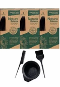 NATURA BALANCE SAÇ BOYASI 3 KOYU KAHVE 3 ADET+SAÇ BOYAMA SETİ - 1