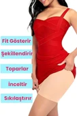 Kadın Dikişsiz Doğum Sezeryan Sonrası Toparlayıcı Selülit Önleyici Paçalı Korse 3'lü Set thumbnail 2