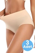 Kadın Dikişsiz Karın Toparlayıcı Slip Külot Korse 3'lü Set thumbnail 4