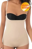 Kadın Lazer Kesim İnceltici ve Toparlayıcı Göğüs Altı Askılı Body Korse thumbnail 1
