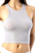 Kadın Geniş Askılı Kaşkorse Crop 3'lü Set - 2