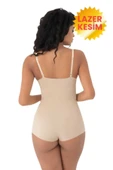 Kadın Lazer Kesim İnceltici ve Toparlayıcı Göğüs Altı Askılı Body Korse thumbnail 7