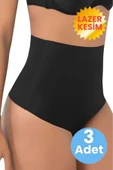 Kadın Lazer Kesim İnceltici ve Toparlayıcı String Korse 3'lü Set - 1