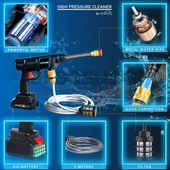 Basınçlı Şarjlı Araba/Motor/Bisiklet Yıkama-Bahçe Sulama/İlaçlama Her Türlü Yüzeyi Yıkama Tabancası - 5