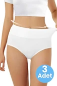 Kadın Dikişsiz Karın Toparlayıcı Slip Külot Korse 3'lü Set - 1