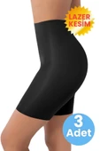 Kadın Dikişsiz İnceltici ve Toparlayıcı Lazer Kesim Paçalı Korse 3'lü Set thumbnail 1