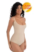 Kadın Lazer Kesim İz Yapmaz Göğüs Destekli Askılı Toparlayıcı Body Slip Korse - 8