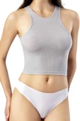 Kadın Geniş Askılı Kaşkorse Crop 3'lü Set - 5