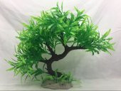 11370 Plastik Bitki Bonzai 30 cm  Akvaryum Dekoru - 1