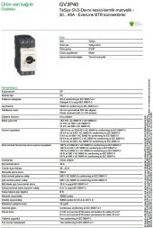 Schneider GV3P40 30-40 A Motor Koruma Şalteri (Termik Şalter) - 4